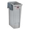 Rubbermaid Commercial, Slim Jim, 23 gal, Resin, Gray, Rectangle, Receptacle