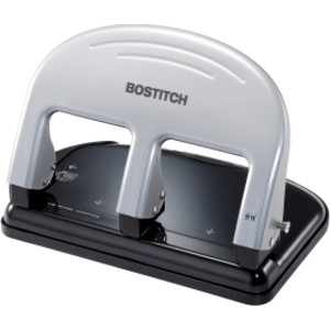 EZ Squeeze&trade; 3-Hole Punch, 40 Sheets, Silver