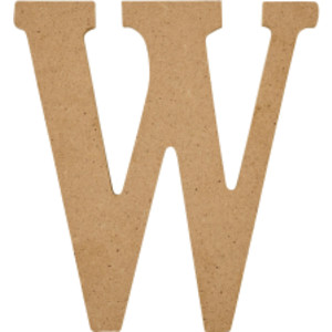 MDF Letter, W, 5 Inch