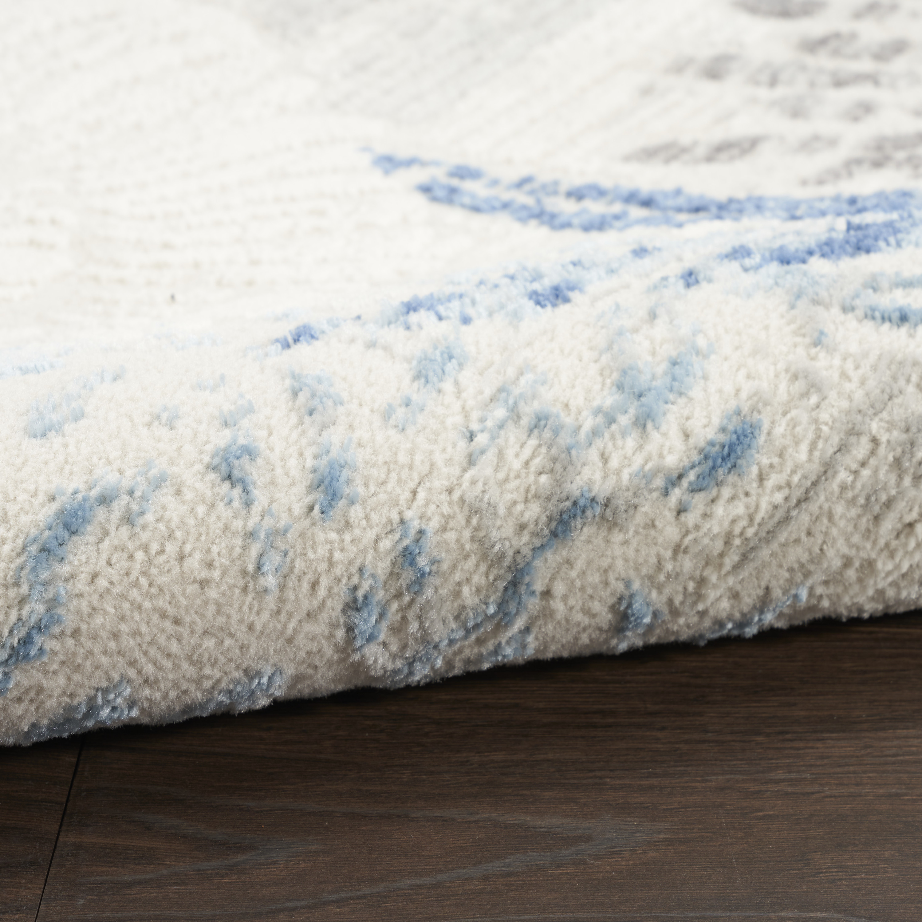 Nourison Seaside 2'3" x 7'6" Ivory Grey Blue Coastal, Nautical & Beach Indoor Rug