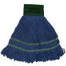 Hillyard, Disinfectant Synthetic Looped-End Wet Mop Head with 9" Headband, Medium, Blue