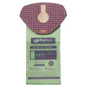 ProTeam, 10 qt. Intercept Micro Filter Bag, Closed Collar