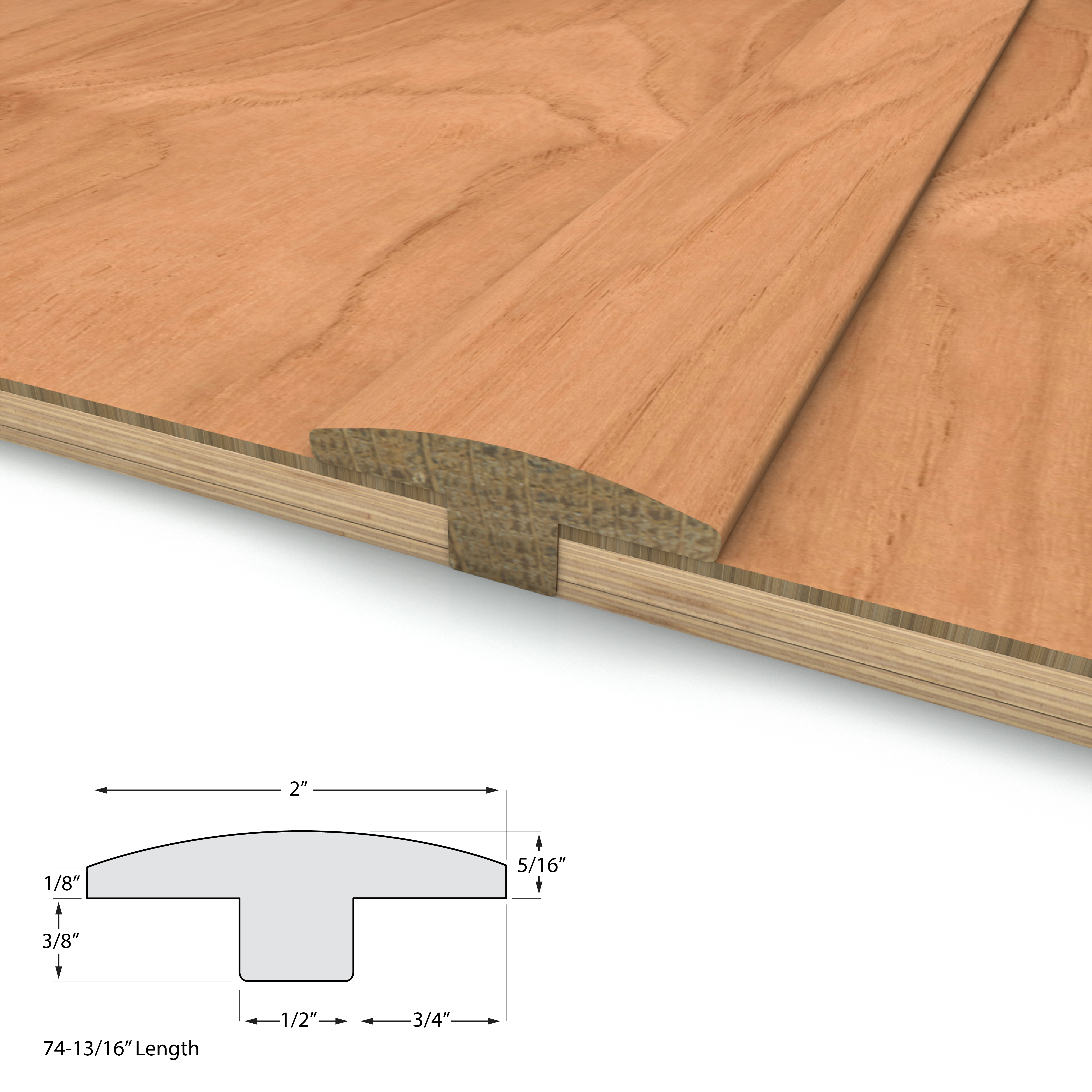 Natural Hickory Varietals T-Molding view 2