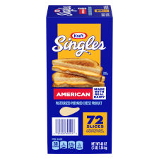 Kraft Singles American Cheese Slices 48 oz Box (72 Slices)