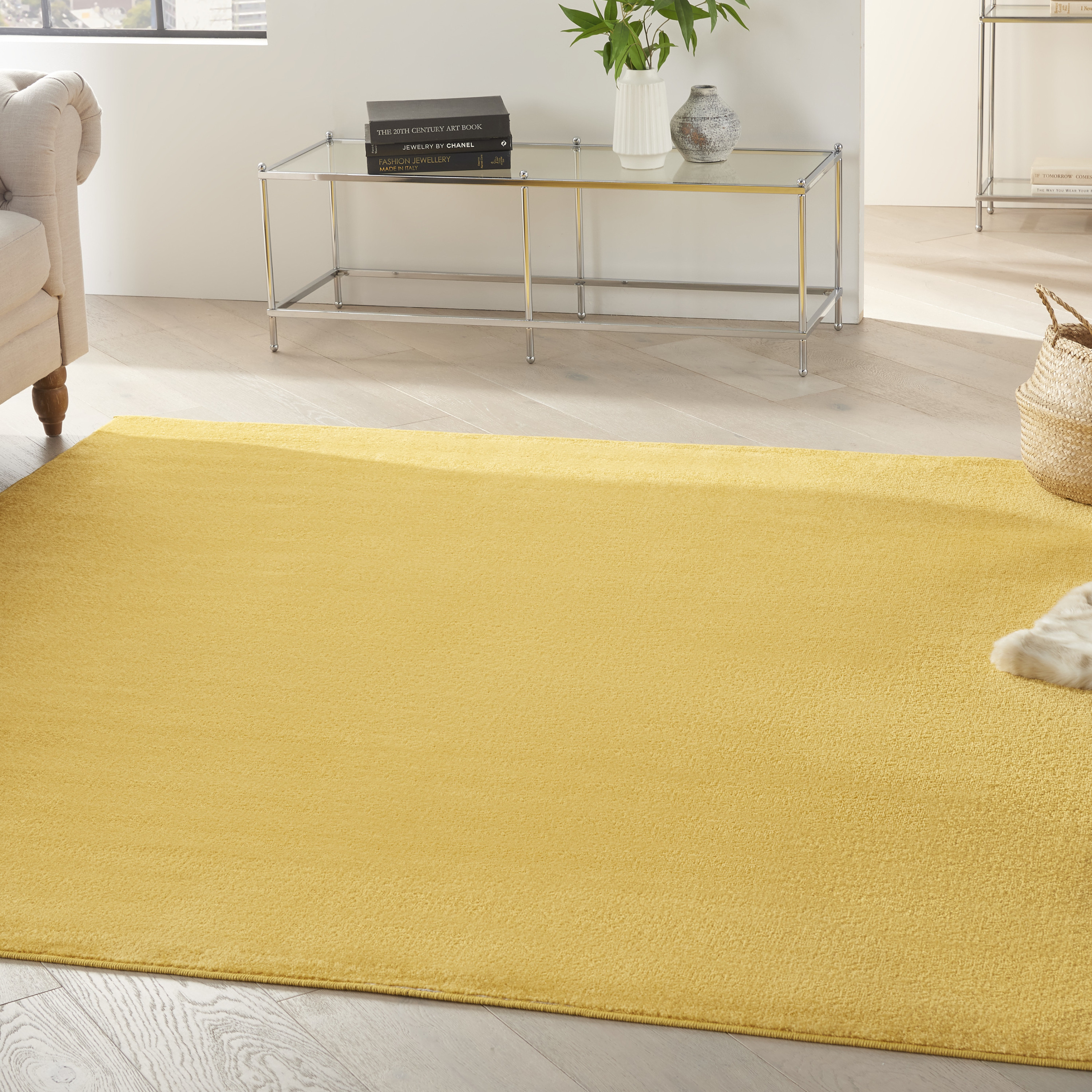 Nourison Nourison Essentials 5' x Square Yellow Outdoor Rug