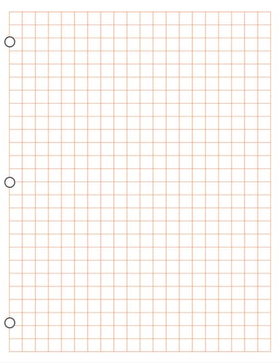 Graph Paper, Metric 1 cm Squares (100 sheet pack) - Red