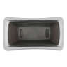 Boardwalk, Slim, 23 gal, Resin, Gray, Rectangle, Receptacle