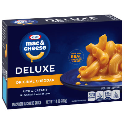 Kraft Deluxe Original Macaroni & Cheese Dinner, 14 oz Box