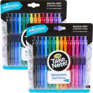 Take Note! Washable Gel Pens, 14 Per Pack, 2 Packs