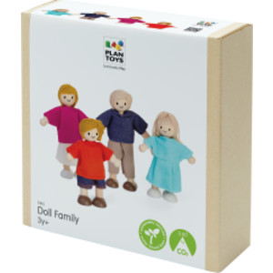 Wooden Doll Family - Light Skin Tone & Blonde Hair