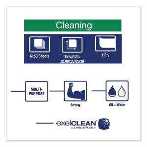 Tork, Heavy Duty, 1 ply, 12.60"x13.00", Nonwoven Fabric, Industrial Wipers, White