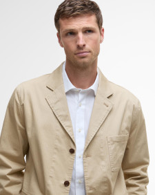 Herringbone Cotton Worker Jacket Sand
