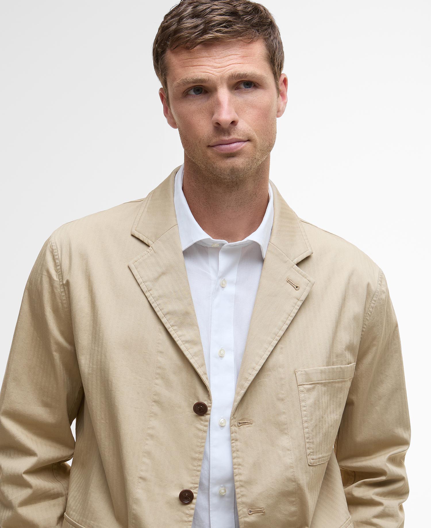 Herringbone Cotton Worker Jacket image number 3