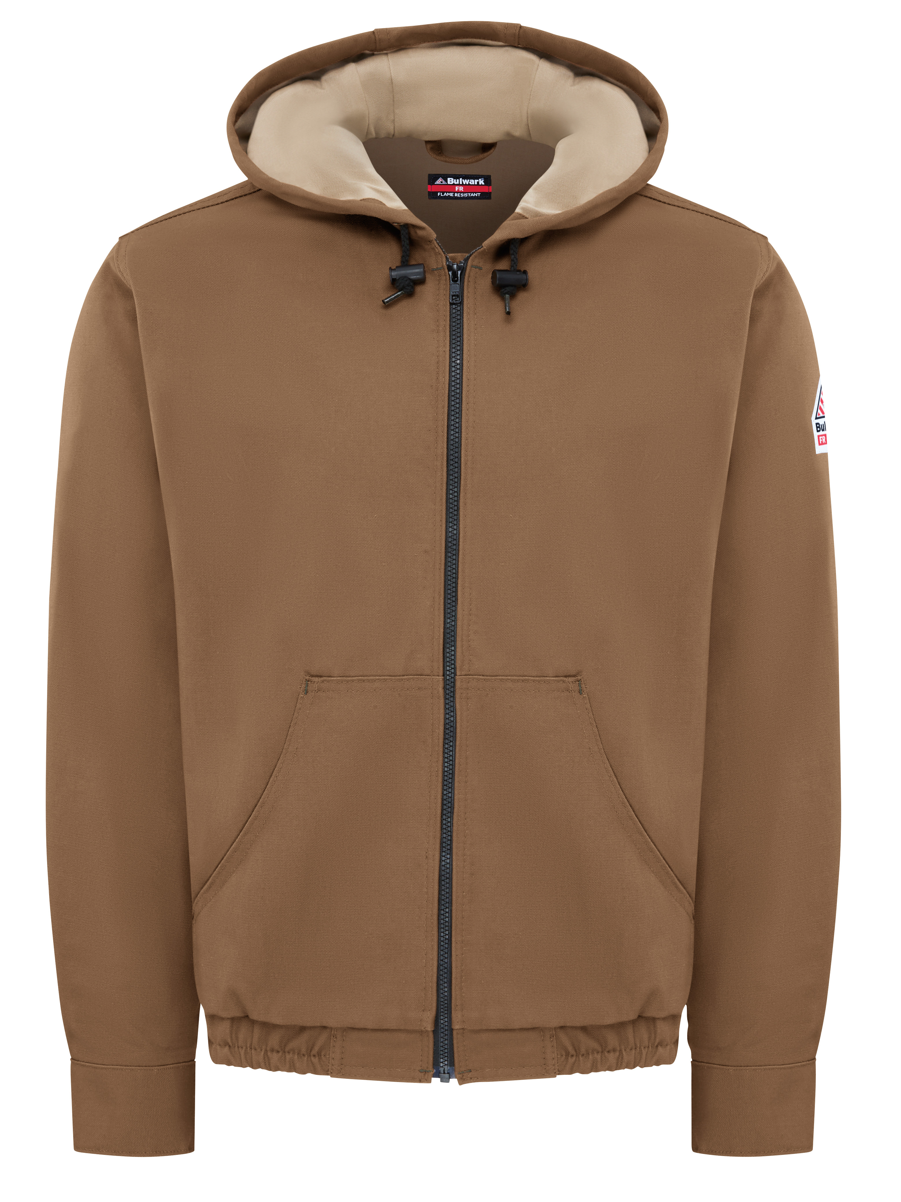 Men‘s Heavyweight FR Brown Duck Hooded Jacket-Bulwark