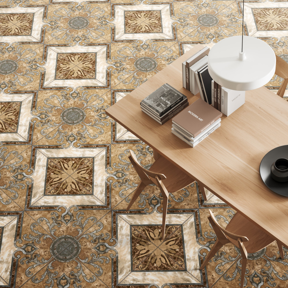 Touba 17-5/8 in. x 17-5/8 in. Ceramic Floor and Wall Tile