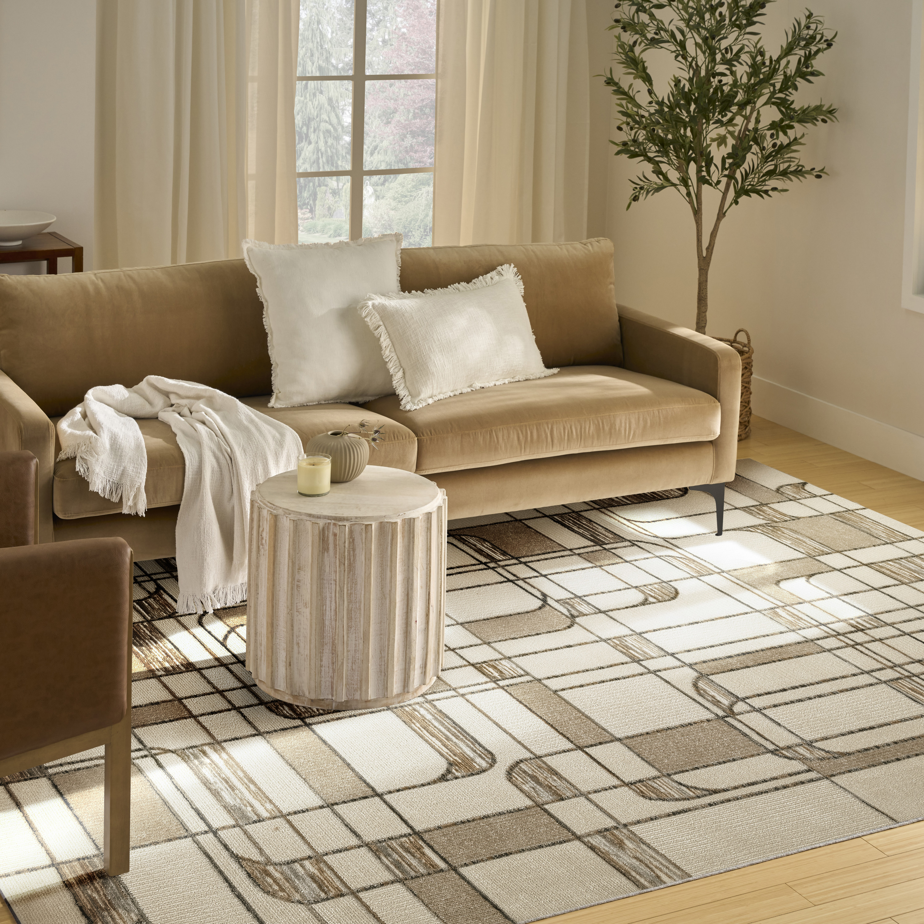 Nourison Nordic 8' x 10' Ivory Multicolor Mid-Century Modern Indoor Rug