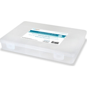Clear Craft Organizer Box with 15 Compartments and Snap Lid, 9.1 x 6.5 x 1.4 Inches