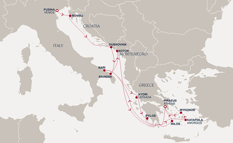 Itinerary map