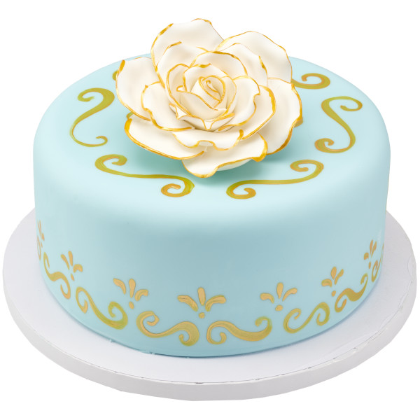 White Rose - Red 3 Free Gum Paste Flowers