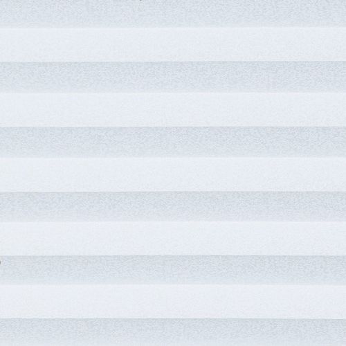 Horizontal dualâ€‘layer zebra blinds across a window, alternating sheer and opaque fabric bands partially closed, filtering soft daylight into a pale, evenly lit interior with neutral tones.