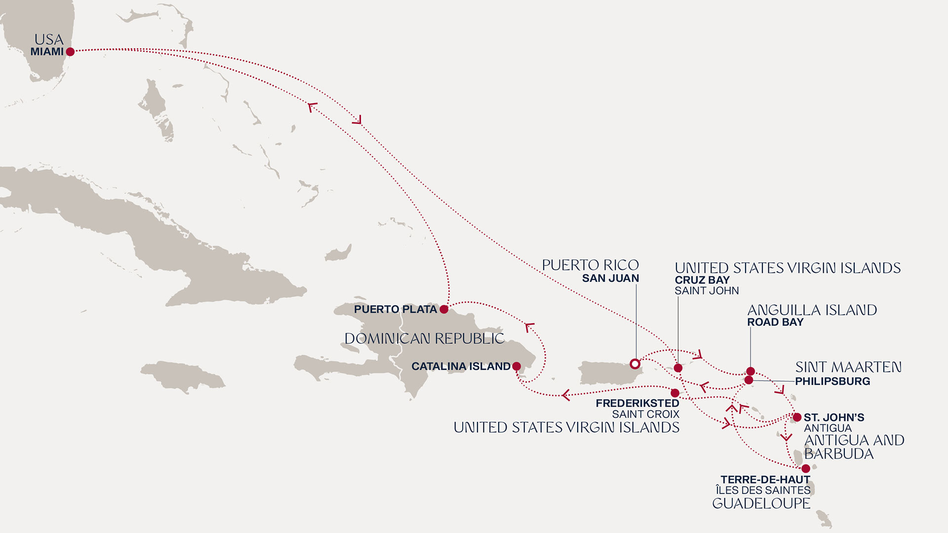 Itinerary map