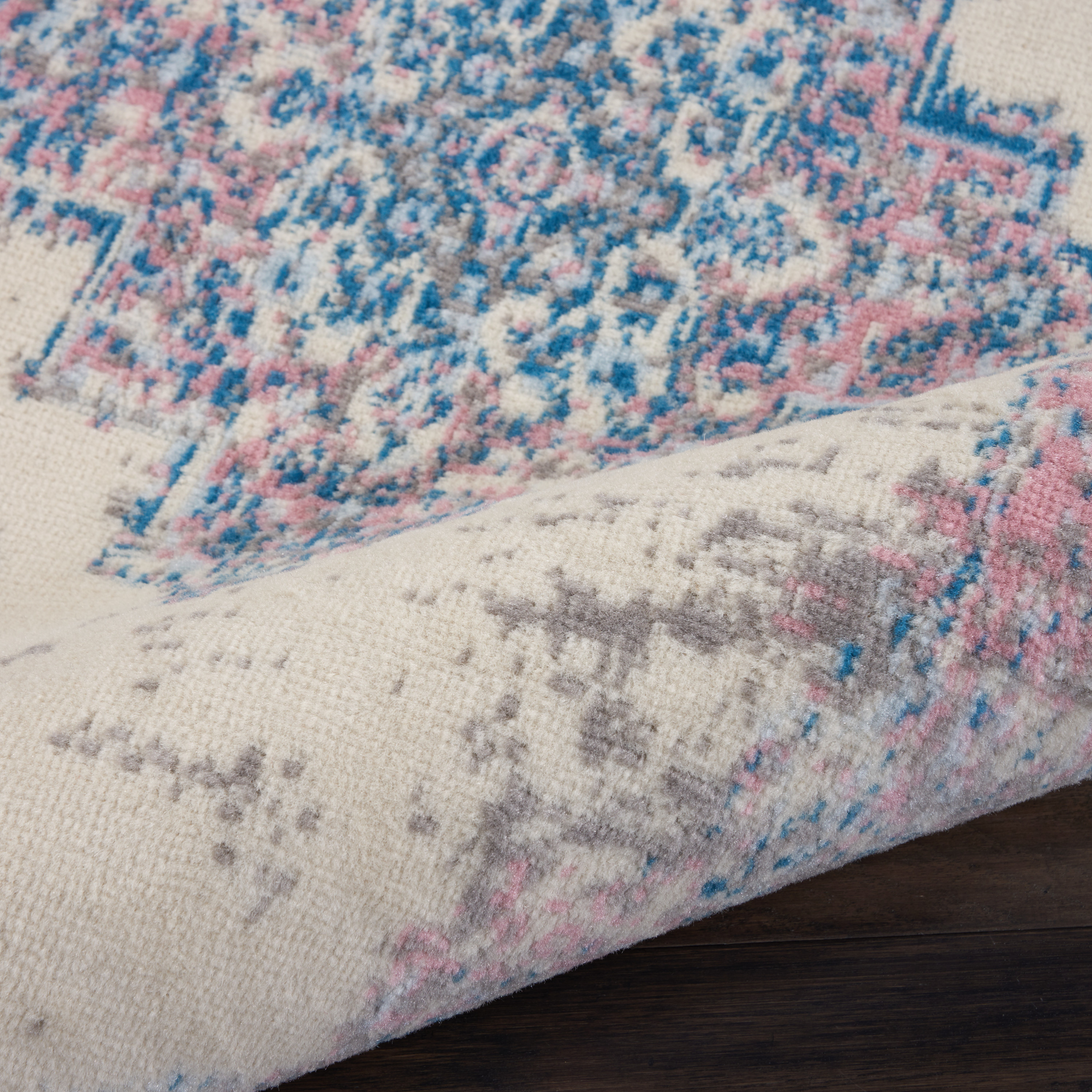 Nourison Grafix 2'3" x 7'6" Ivory Pink Vintage Indoor Rug