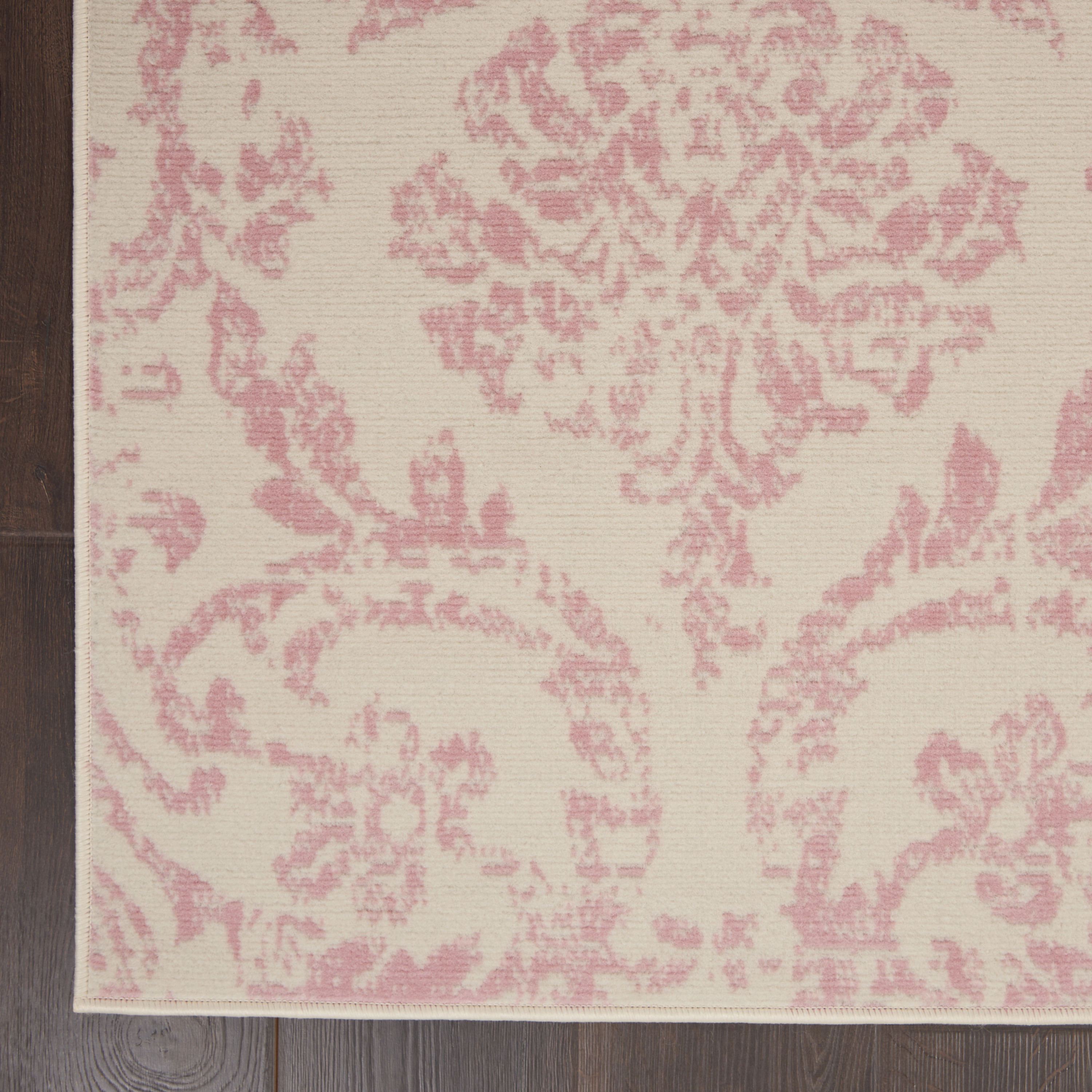 Nourison Jubilant 4' x 6' Ivory Pink Vintage Indoor Rug
