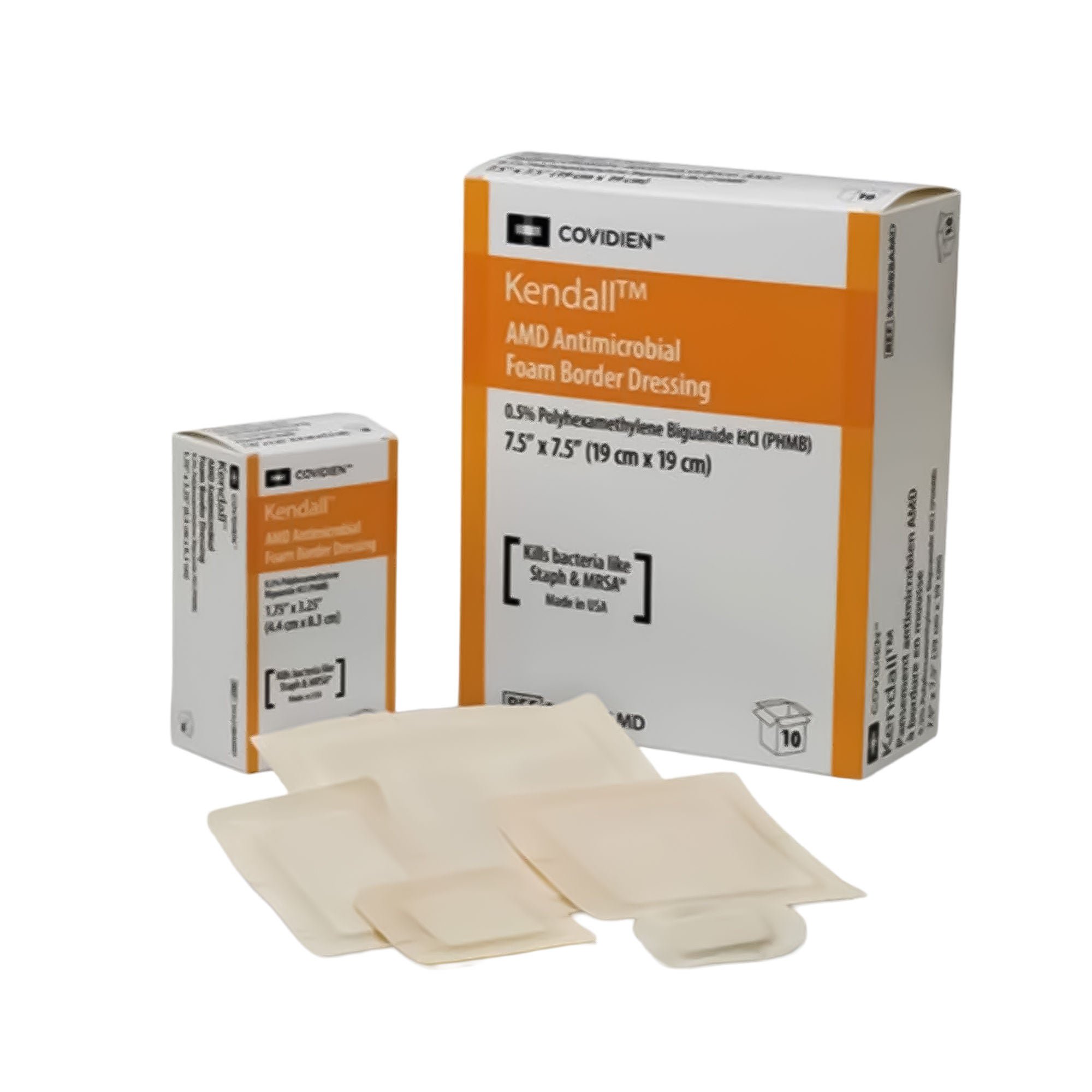 Kendall™ AMD Antimicrobial Foam Dressing, 4 x 4 Inch