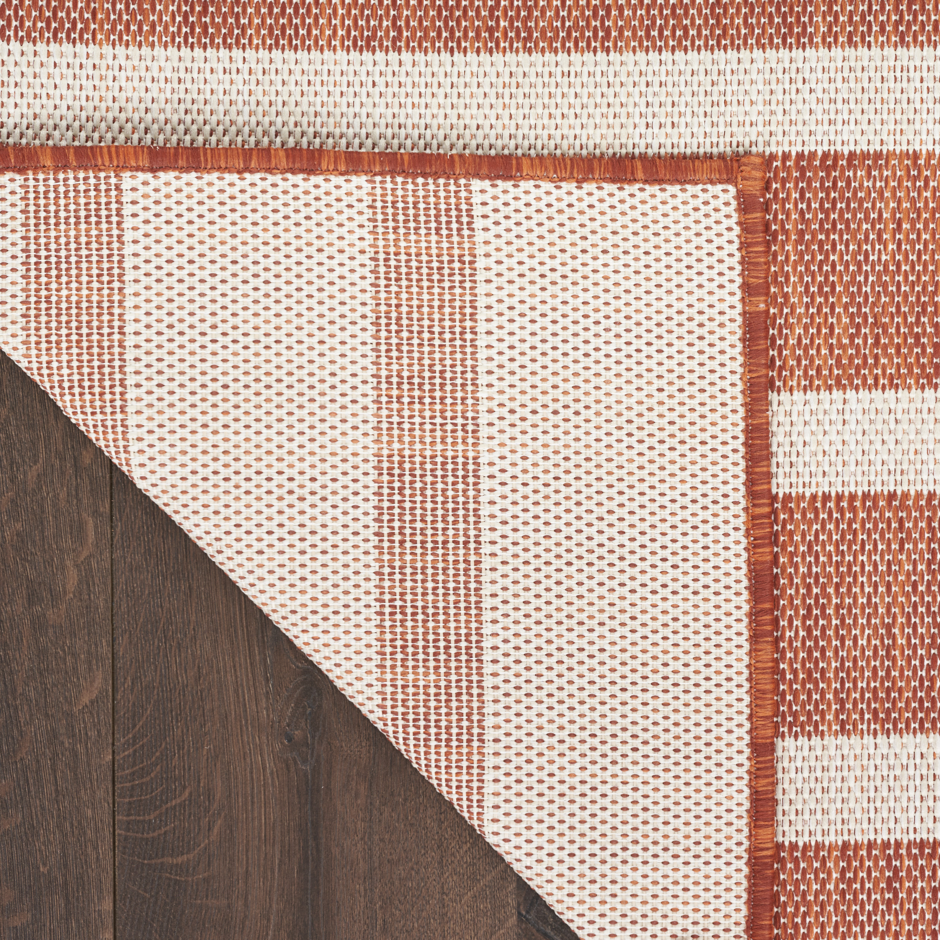 Nourison Positano 2'2" x 12' Terracotta Ivory Modern Rug