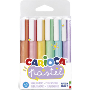 Pastel Washable Highlighters - 6 Pieces