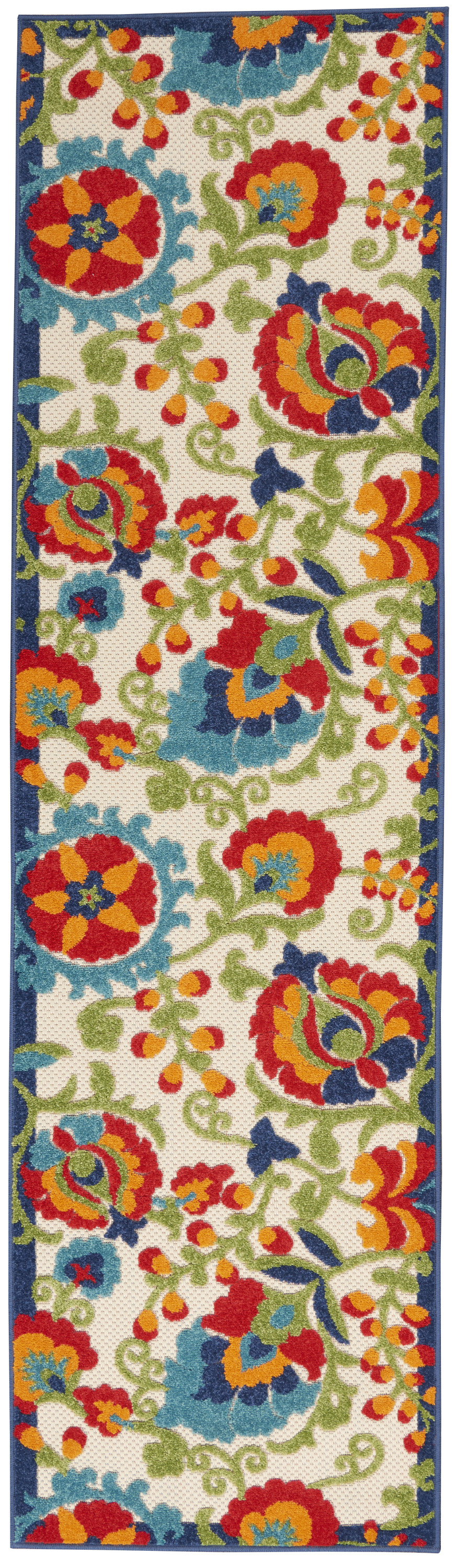 Nourison Aloha 2' x 6' Multicolor Farmhouse Rug