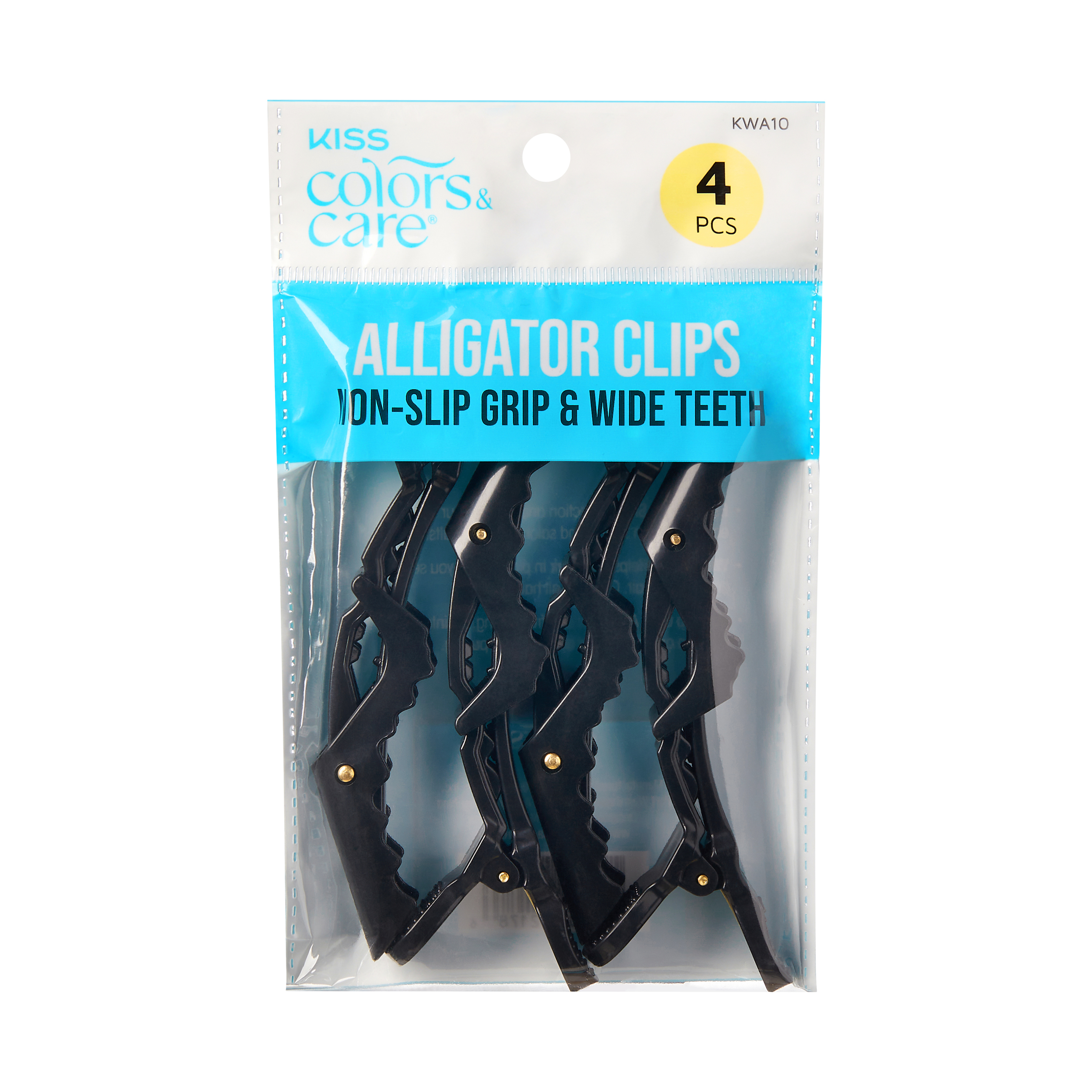4 pcs | Non-Slip Grip & Wide Teeth | Alligator Clips