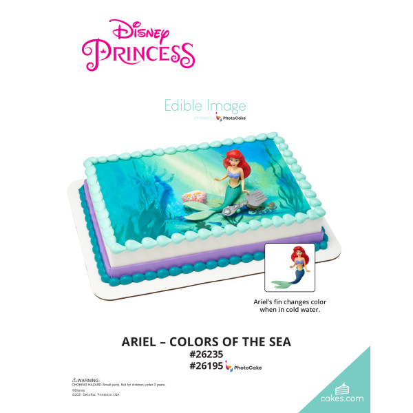 Disney Princess Ariel Colors of the Sea The Magic of Cakes® PhotoCake® Enhanced Background Page