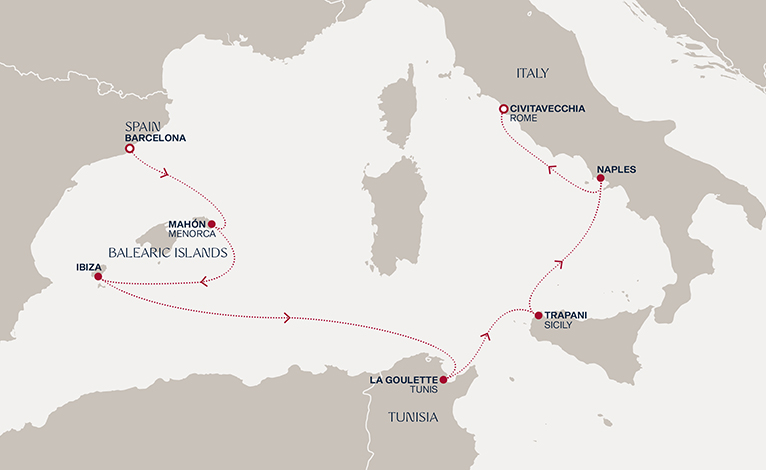 Itinerary map