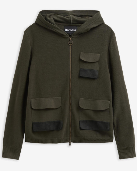 Felpa con cappuccio lavorata a maglia multitasca Barbour x TO KI TO