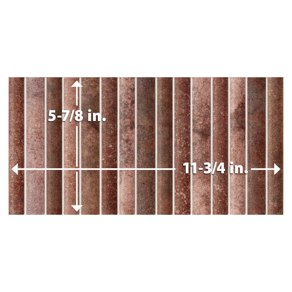 Rubik Garnet 5-7/8 in. x 11-3/4 in. Ceramic Wall Tile