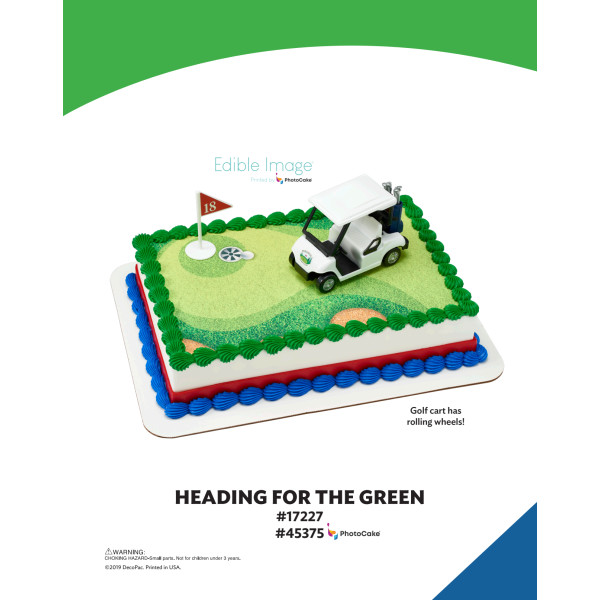Heading for the Green The Magic of Cakes® PhotoCake® Enhanced Background Page