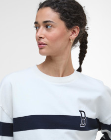 Faye Striped Sweatshirt Cloud/Navy Stripe