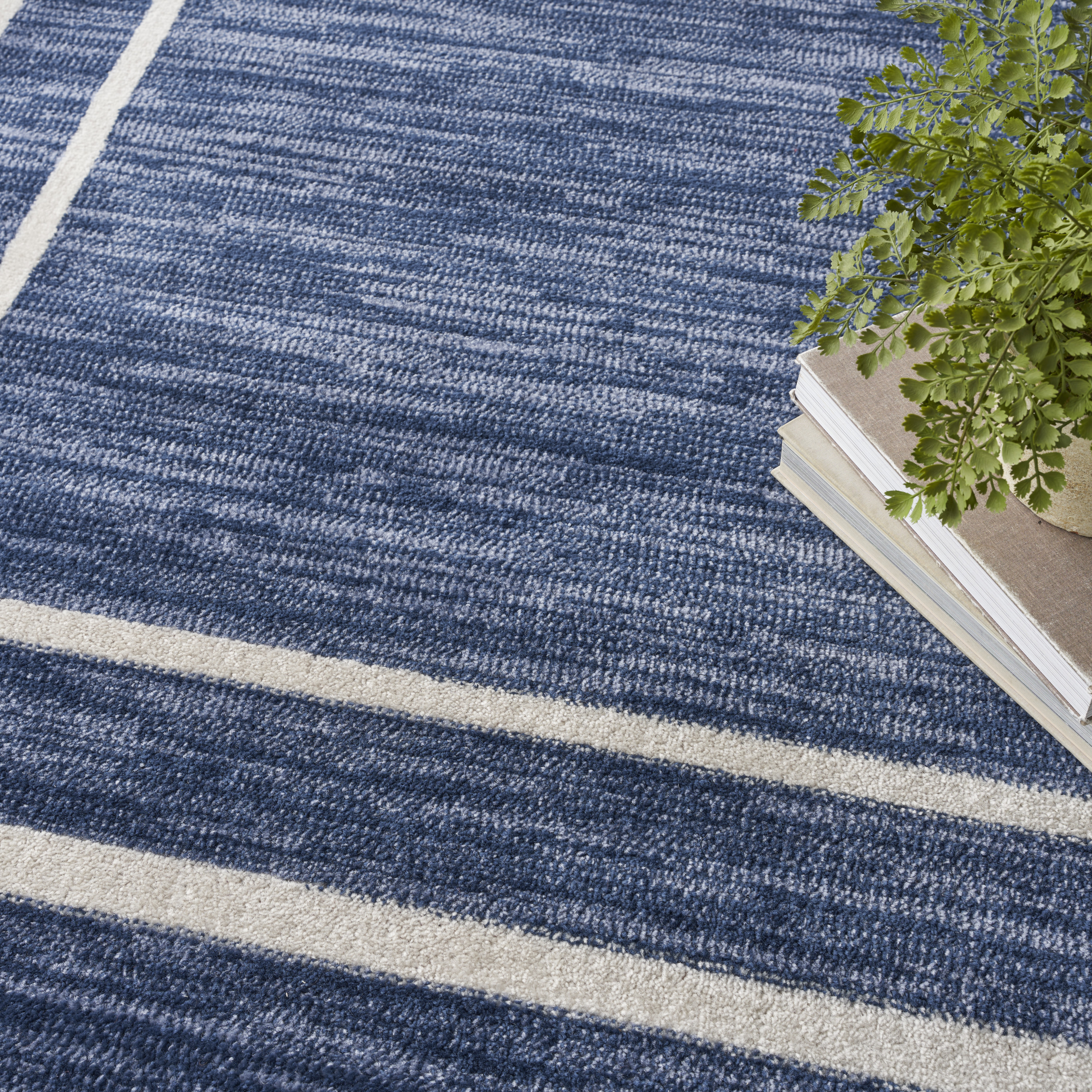 Nourison Nourison Essentials 8' x 10' Navy Ivory Contemporary Rug