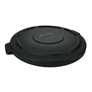 Rubbermaid Commercial, BRUTE®, Self-Draining, Round, Resin, 20 gal, Resin, Black, Receptacle Lid