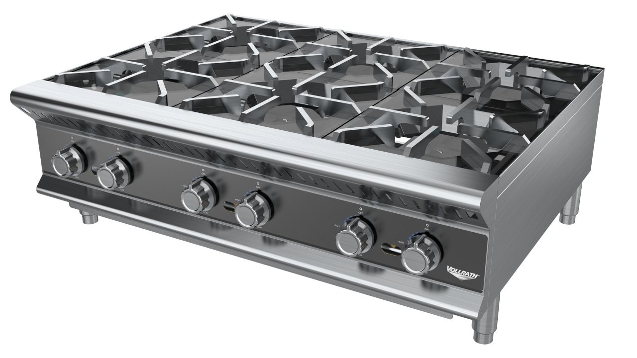 36-inch 6-burner countertop gas hot plate