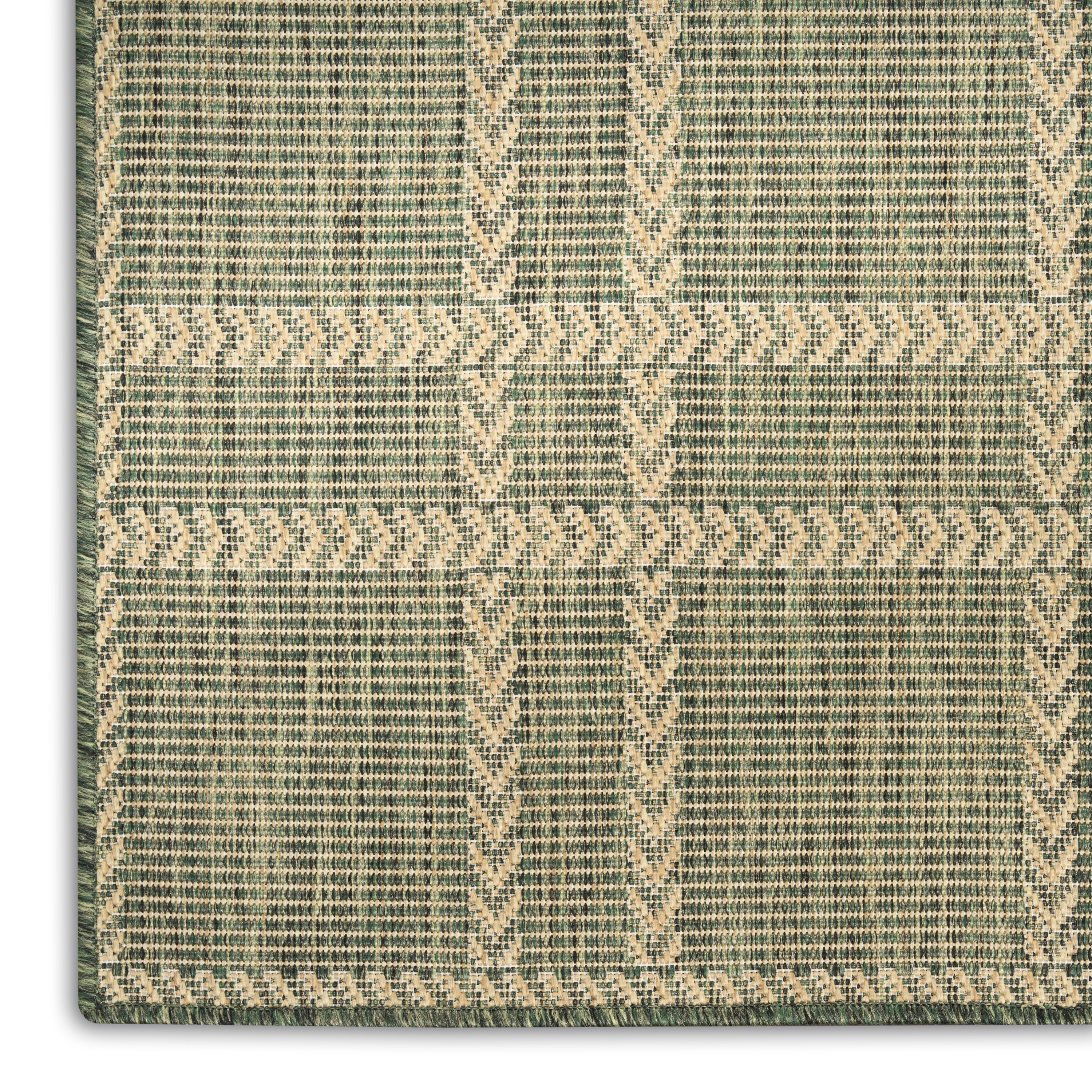 Nourison Horizon Indoor/Outdoor 8' x 10' Green Modern Rug
