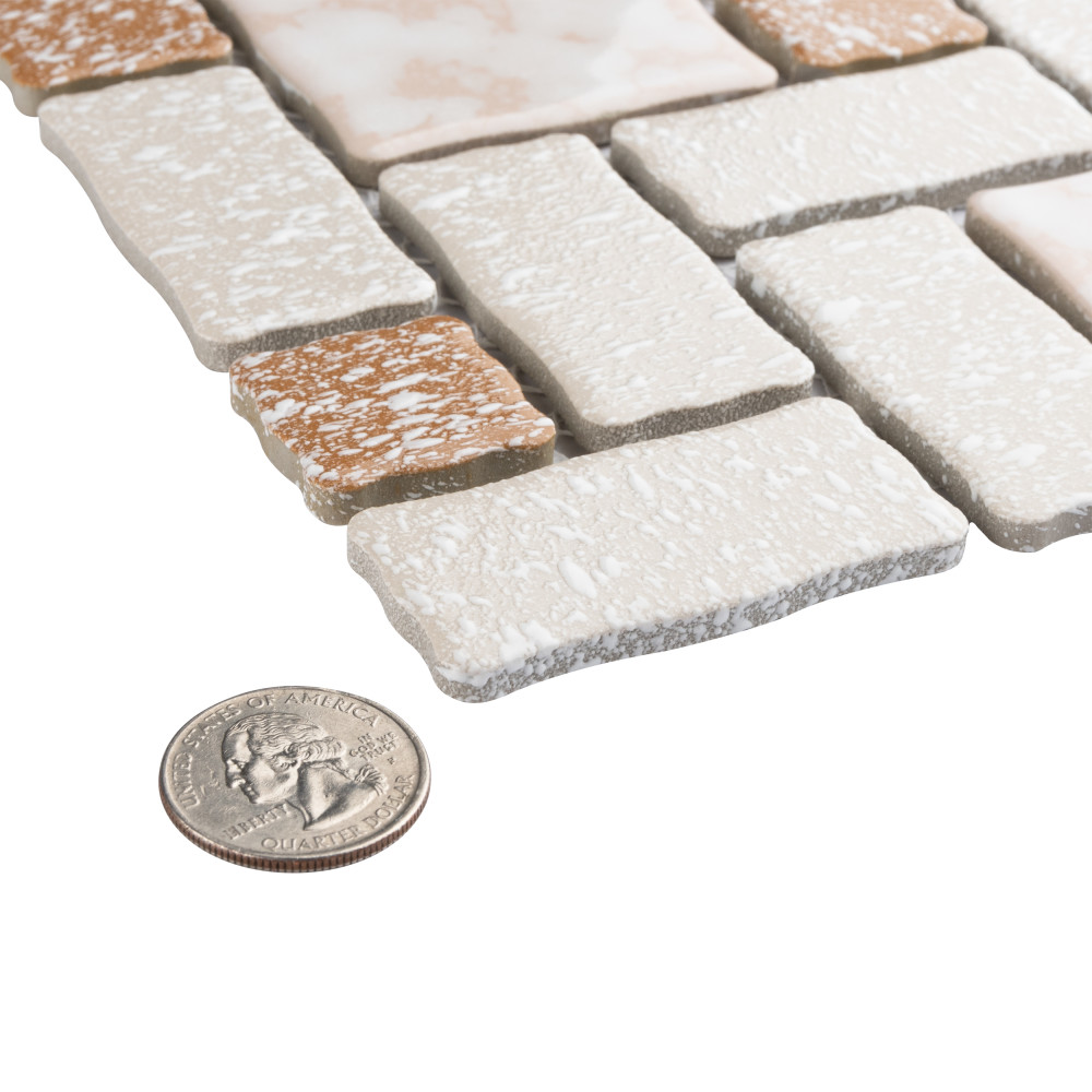 Sample – Academy Beige Porcelain Mosaic Tile