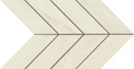 Cosmo White 2×5 Chevron Mosaic Matte