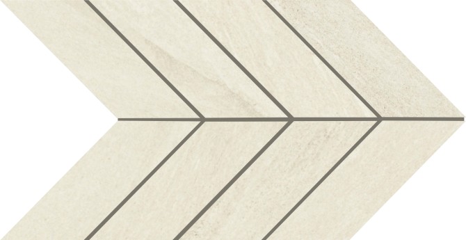 Cosmo White 2×5 Chevron Mosaic Matte