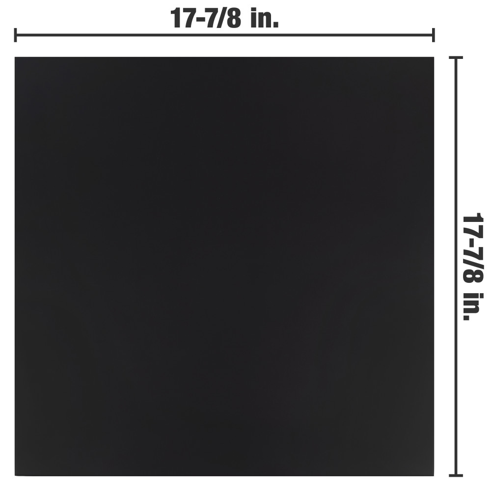 Klavier Matte Black 17-7/8 in. x 17-7/8 in. Porcelain Floor and Wall Tile