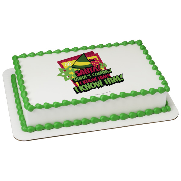 Elf Santa's Coming! PhotoCake® Edible Image®