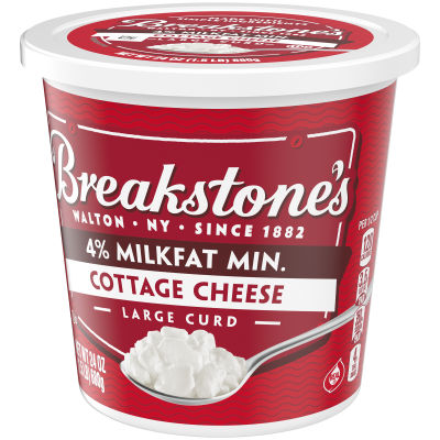 Breakstone's Large Curd Cottage Cheese 4% Milkfat, 24 oz Tub