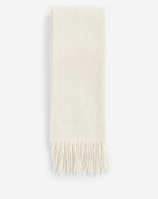 Lambswool Woven Scarf Cream