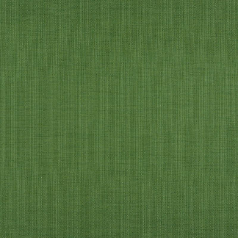 Green woven fabric with fine crosshatch and subtle vertical stripes, filling the entire frame; evenly lit, flat textile surface resembling an upholstery or wallpaper sample.